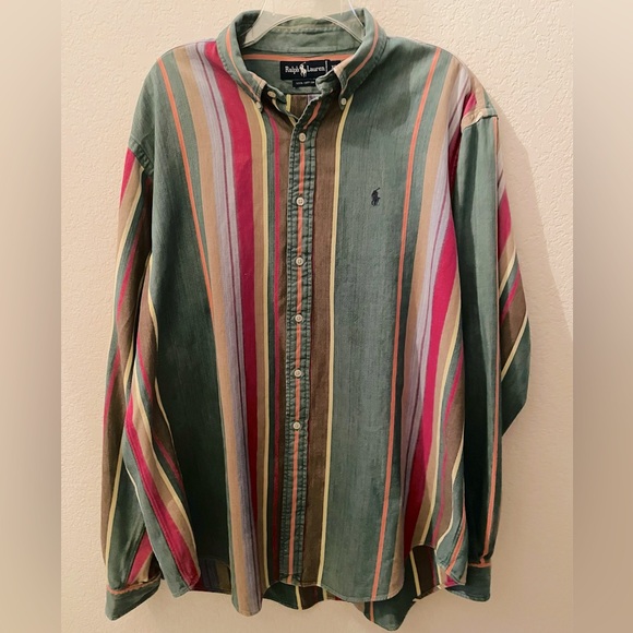 Polo Ralph Lauren Other - Vintage Polo Ralph Lauren multi-colored striped men’s shirt